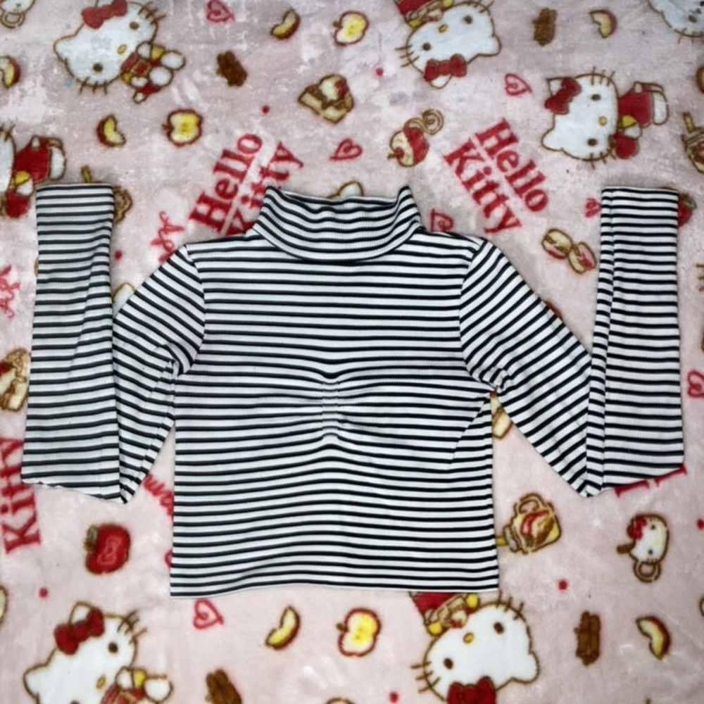 striped turtleneck crop top fashion nova